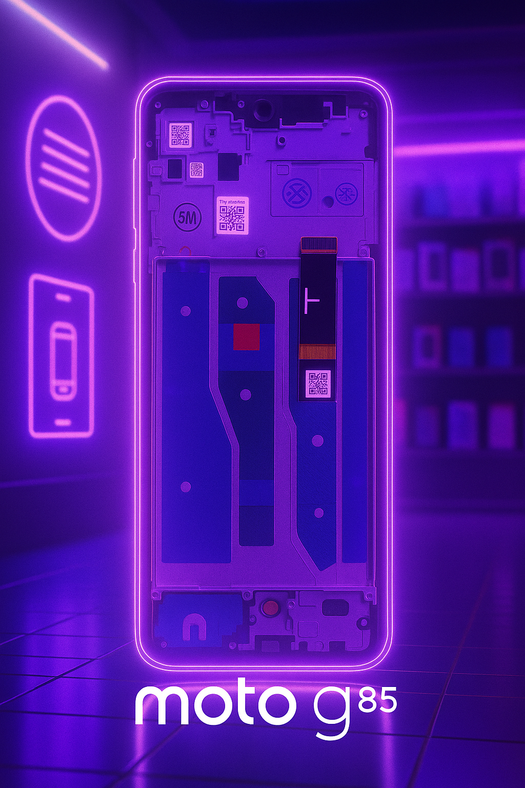 MODULO MOTO G85 OLED CON  MARCO: imagen 1